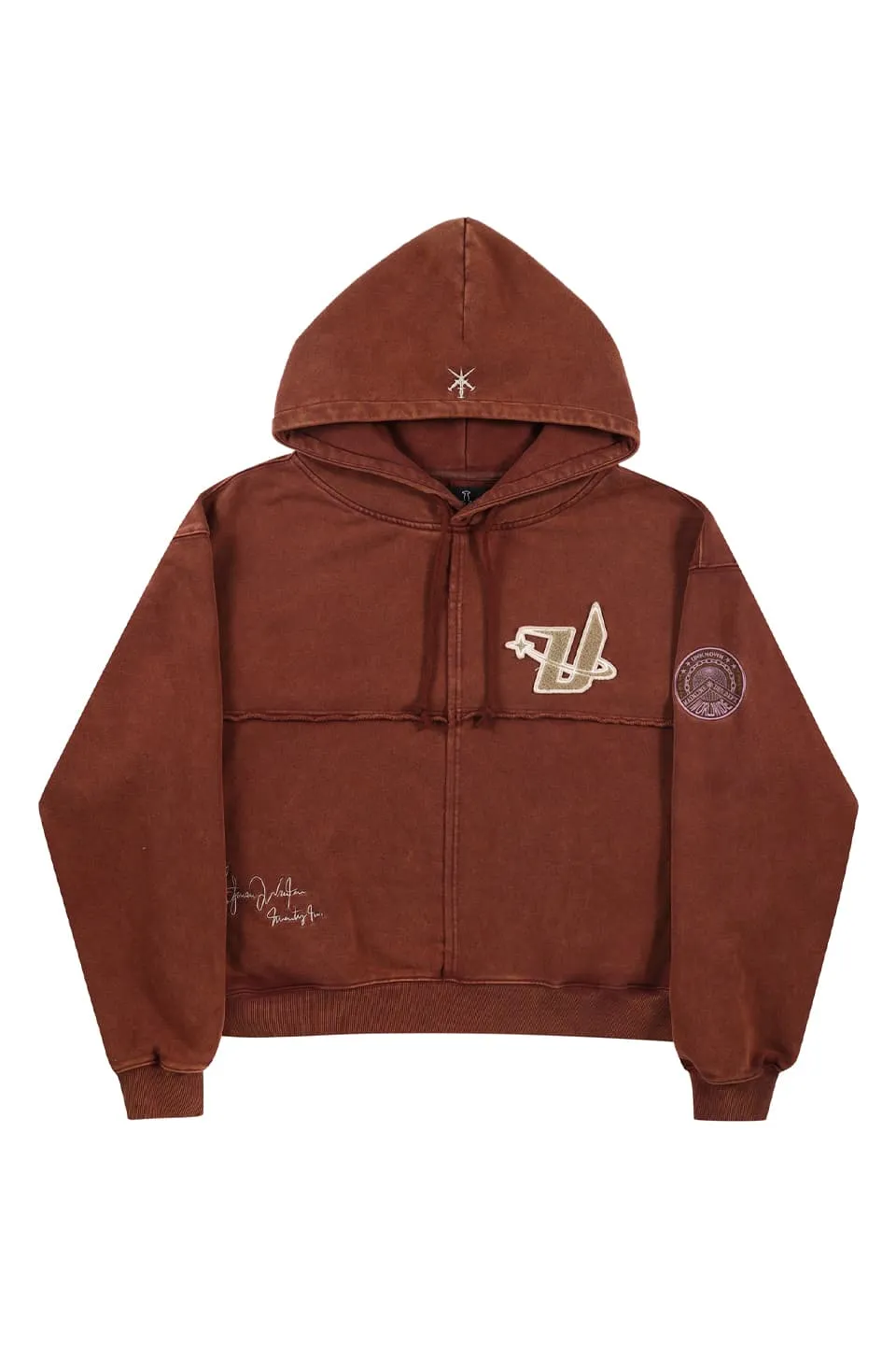 Panel Details Acid Dyed Hoodie
