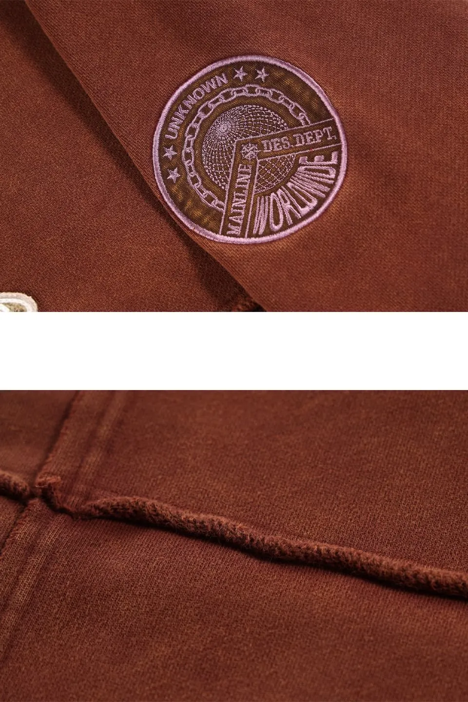 Panel Details Acid Dyed Hoodie