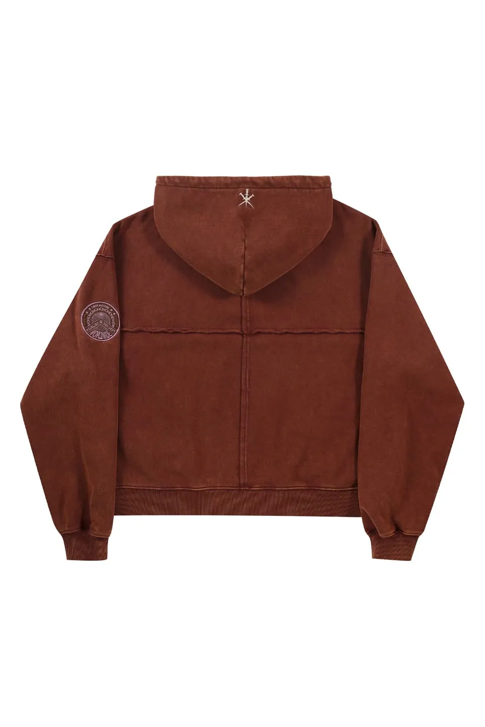 Panel Details Acid Dyed Hoodie