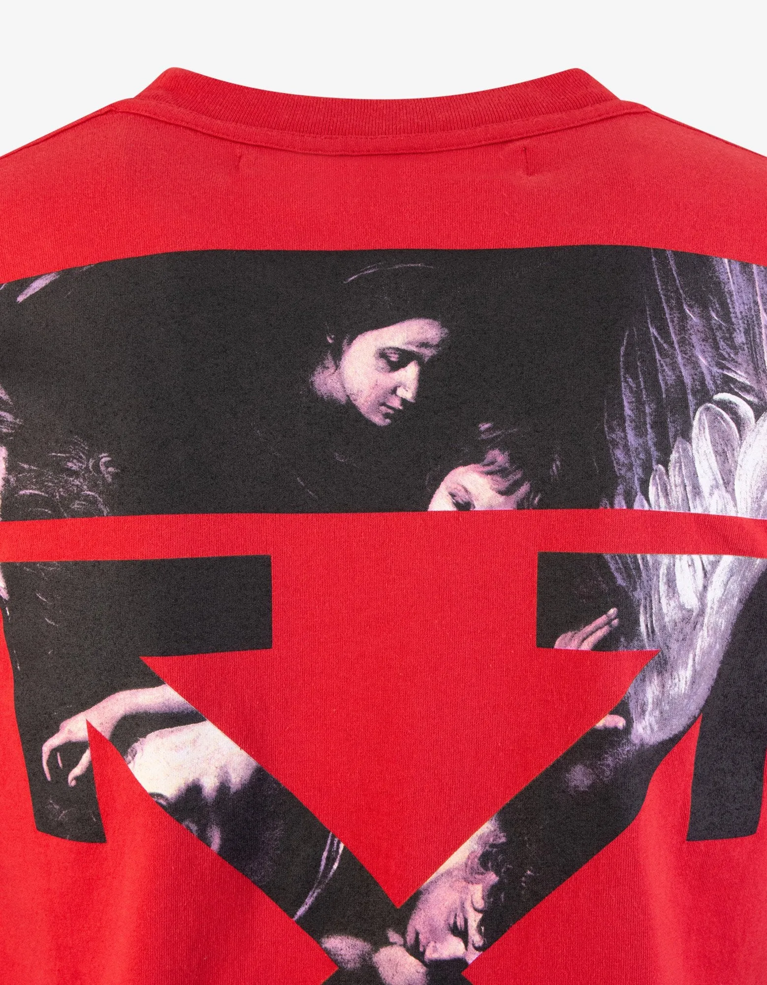Red Caravaggio Arrows Print T-Shirt