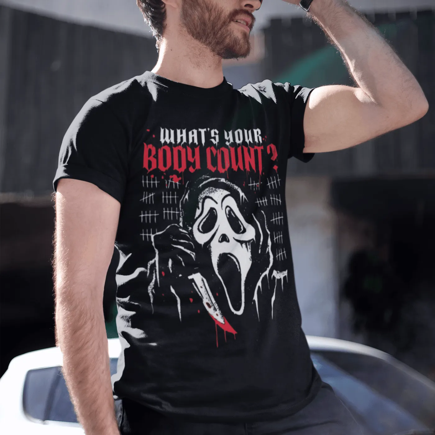 Scream T-Shirt What's Your Body Count Short Sleeve Crew Neck Unisex Top