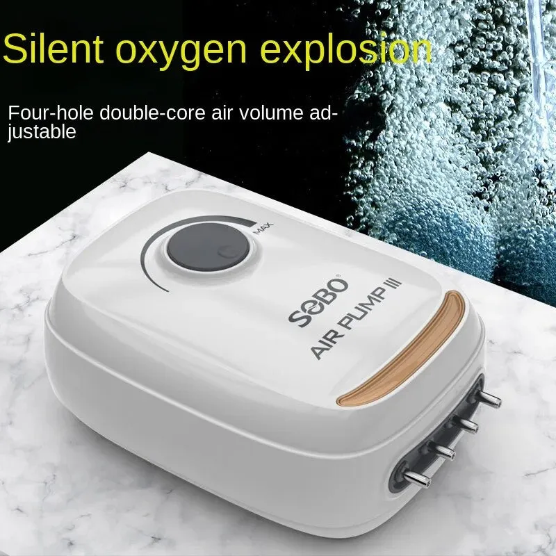 SOBO High Power 3W 6W Mute Oxygen Pump - Fish Tank Oxygenation Pump Household Oxygenator Small Fish Tank Air PumpPump EU 110V-240V