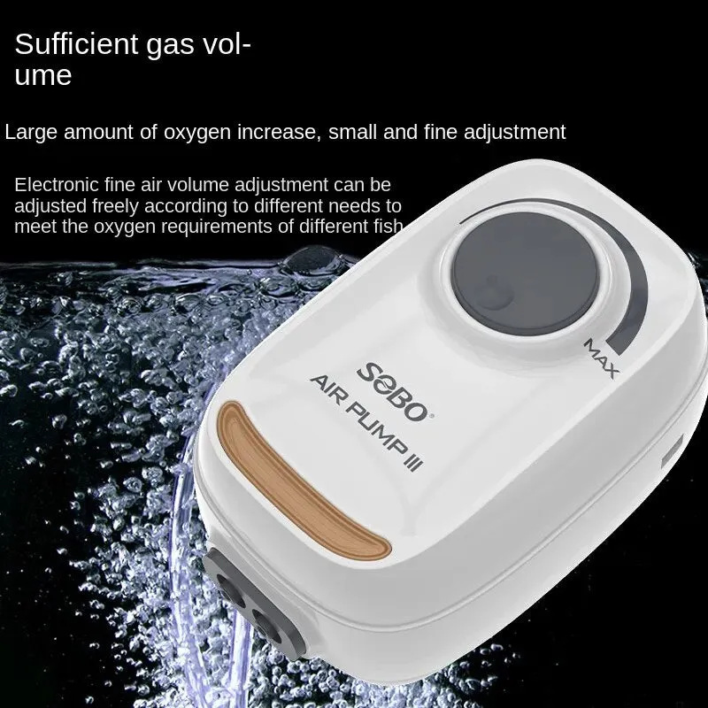 SOBO High Power 3W 6W Mute Oxygen Pump - Fish Tank Oxygenation Pump Household Oxygenator Small Fish Tank Air PumpPump EU 110V-240V