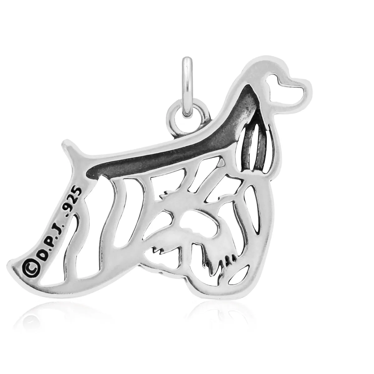 Sterling Silver American Cocker Spaniel Necklace Jewelry