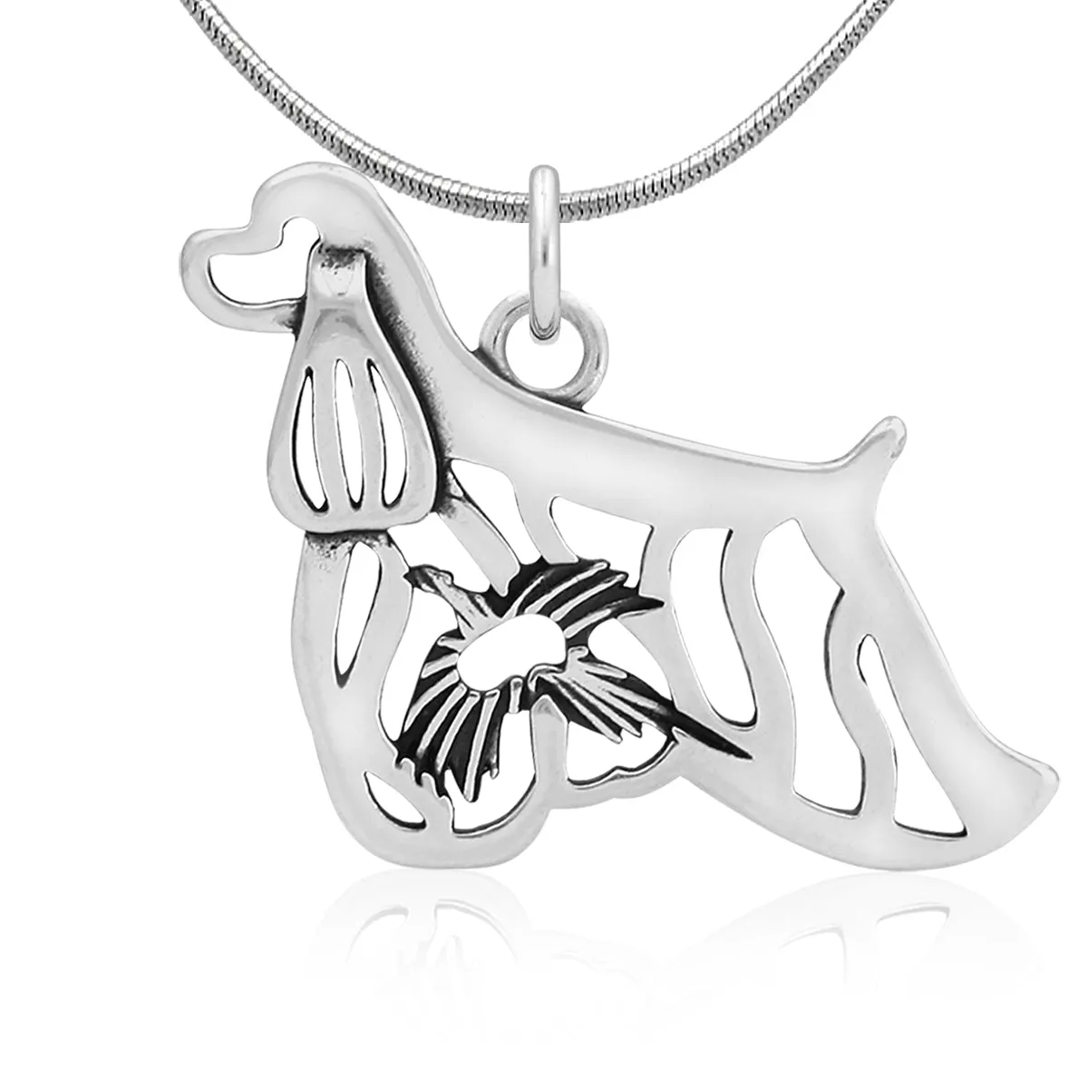 Sterling Silver American Cocker Spaniel Necklace Jewelry