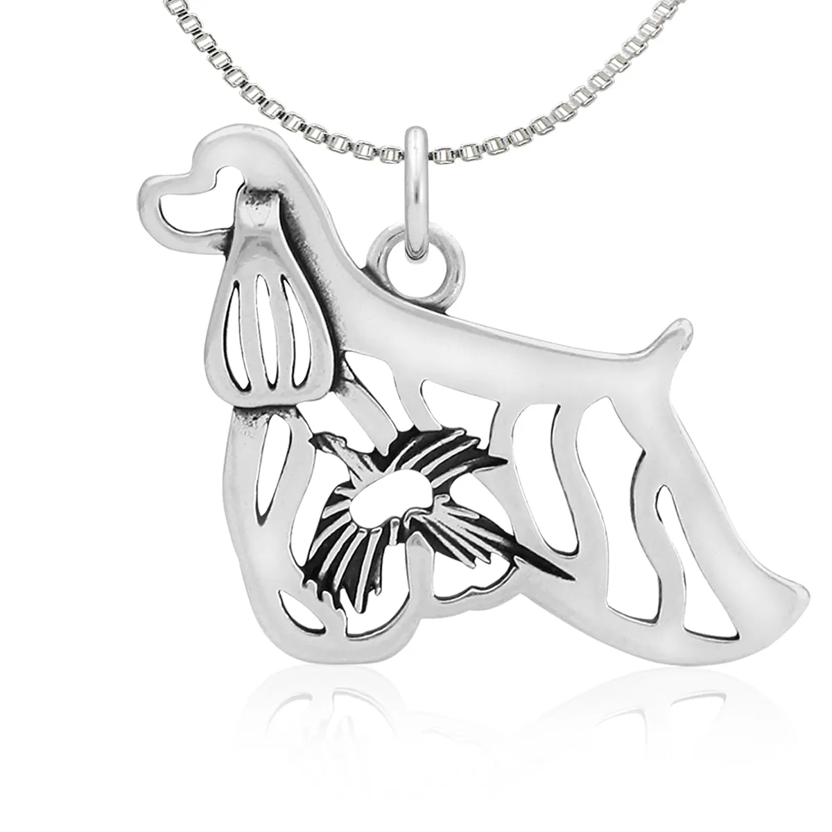 Sterling Silver American Cocker Spaniel Necklace Jewelry