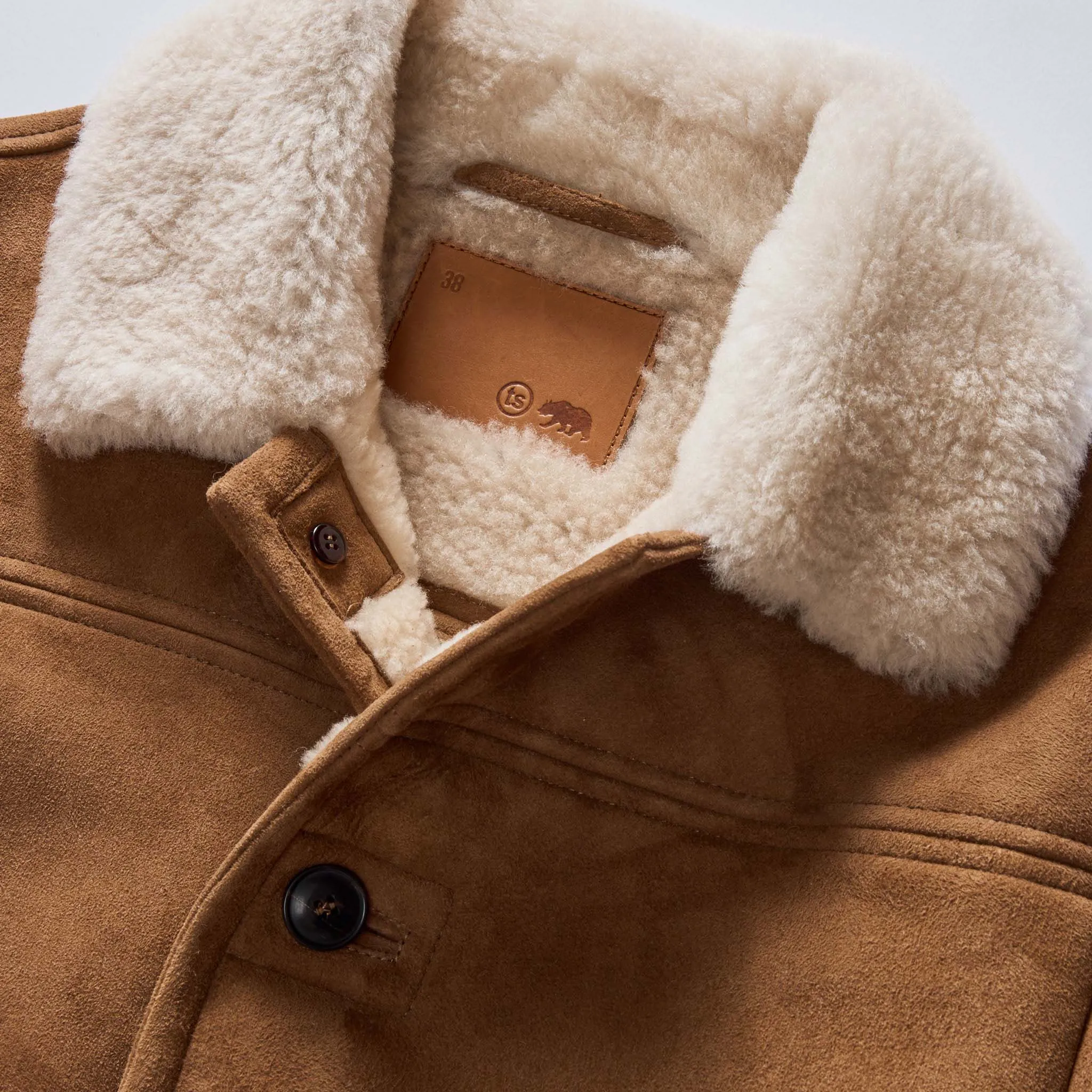 The High Plains Coat in Walnut Shearling