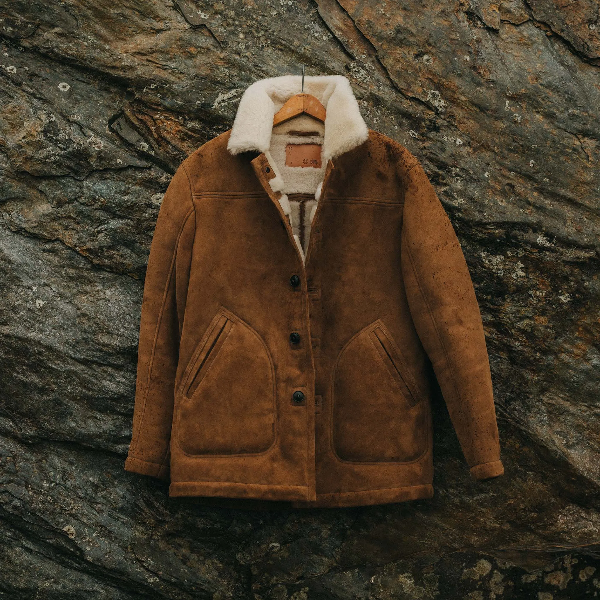 The High Plains Coat in Walnut Shearling