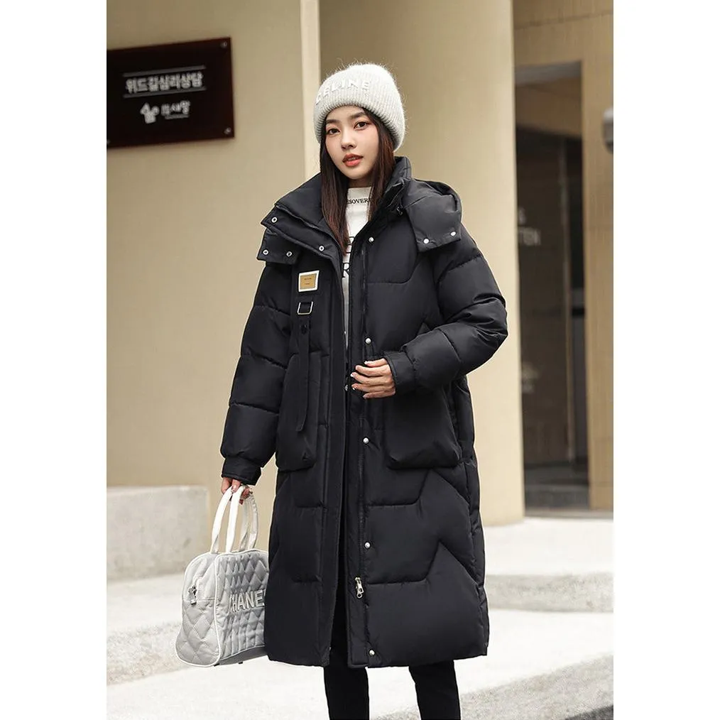 Thickened Knee-Length Puffer Coat
