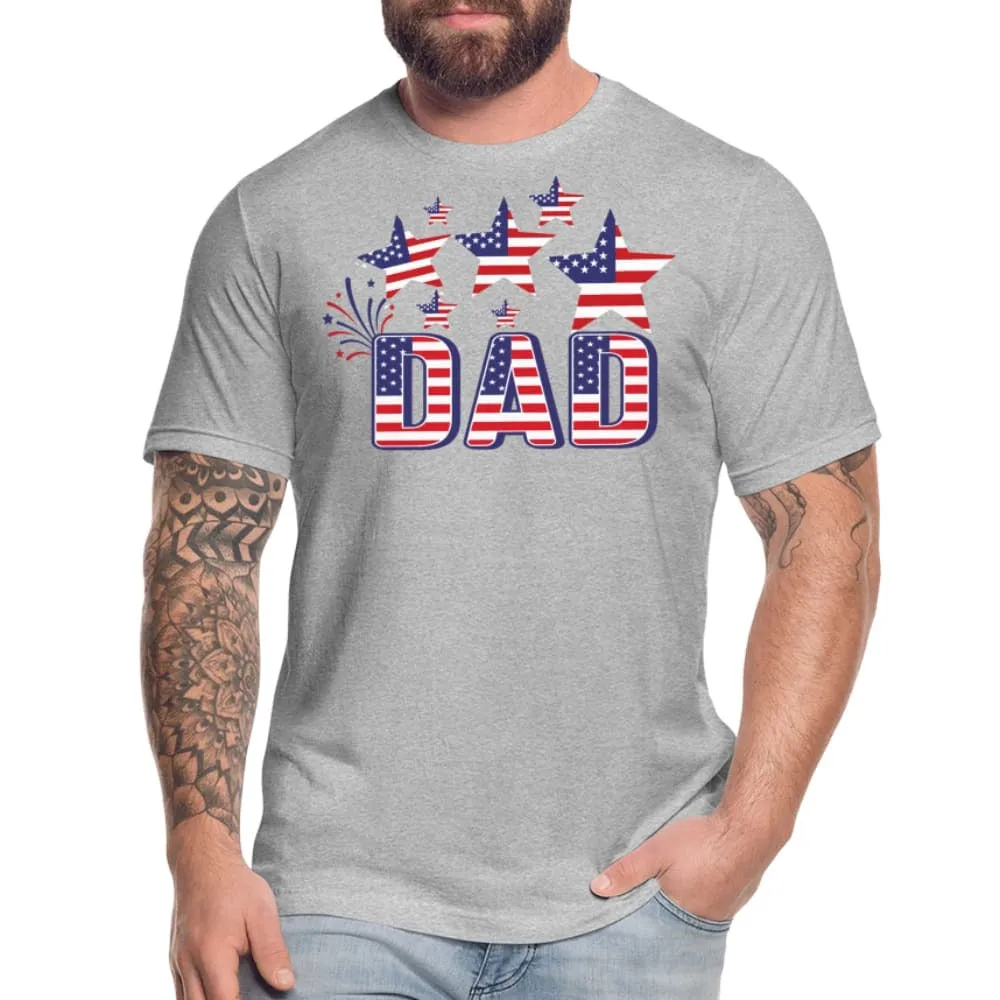 Uniquely You Stars and Stripes T-Shirt / American Flag Shirt / 4th of July Dad Tee - 60105
