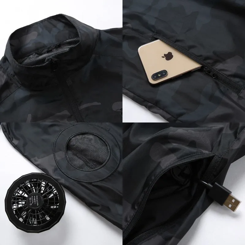 USB Powered Cooling Vest - Camo