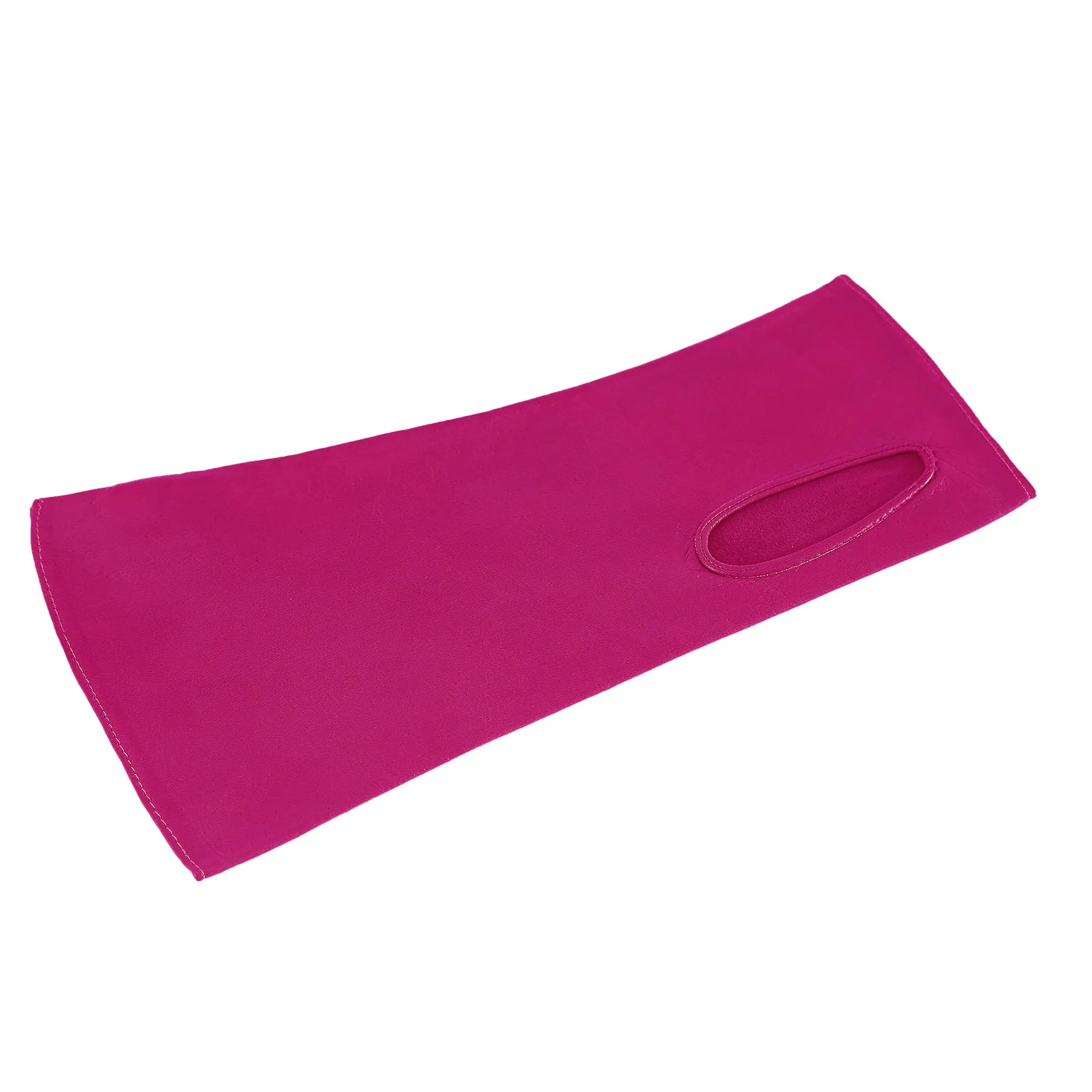 Women's fingerless deep pink nappa leather gloves unlined