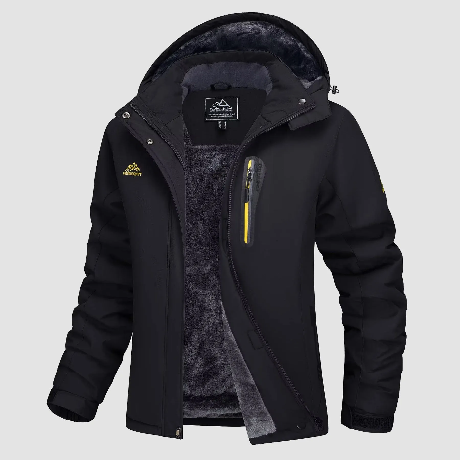 Women's Waterproof Fleece-Lined Ski Jacket with Hood